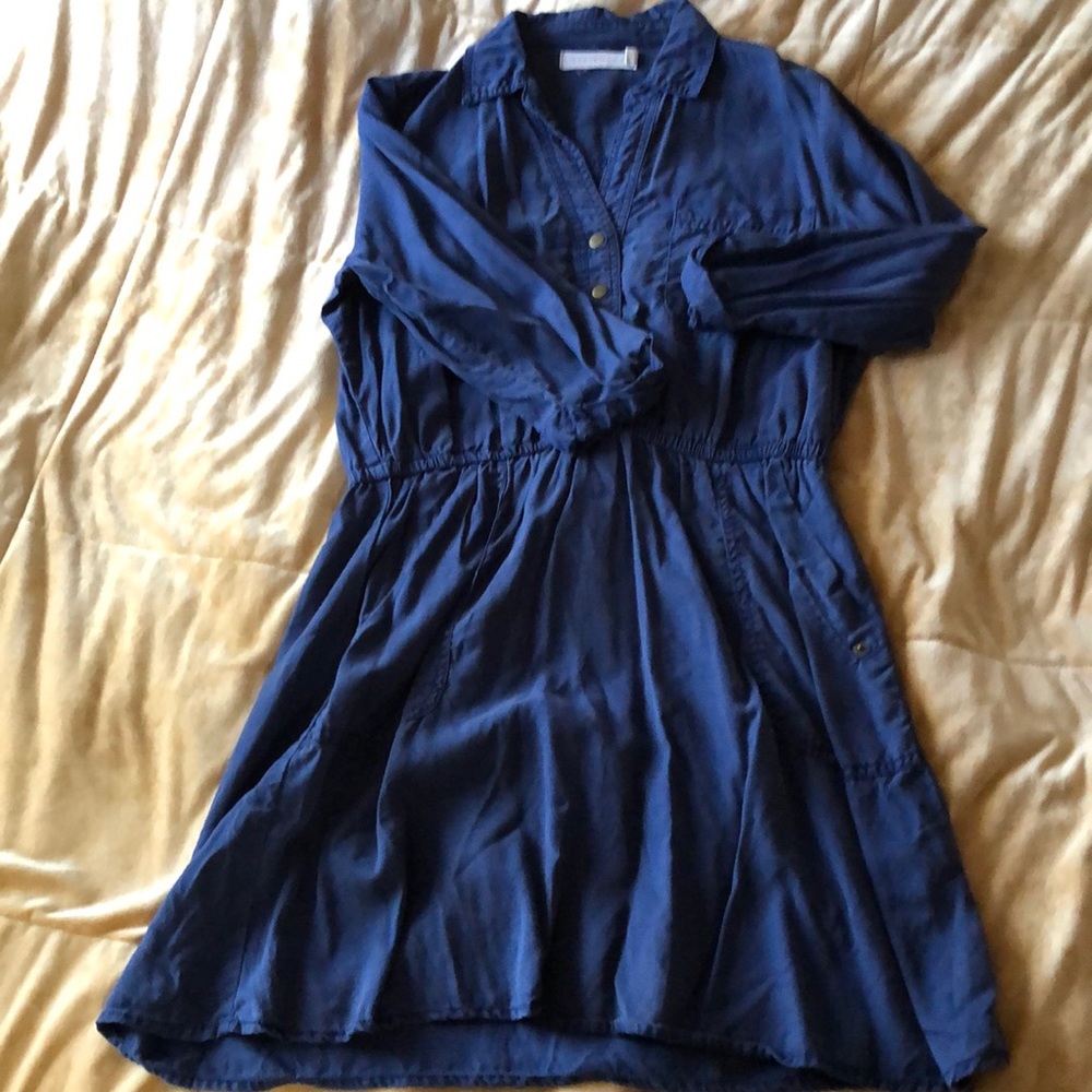 Blue Shirt Dress